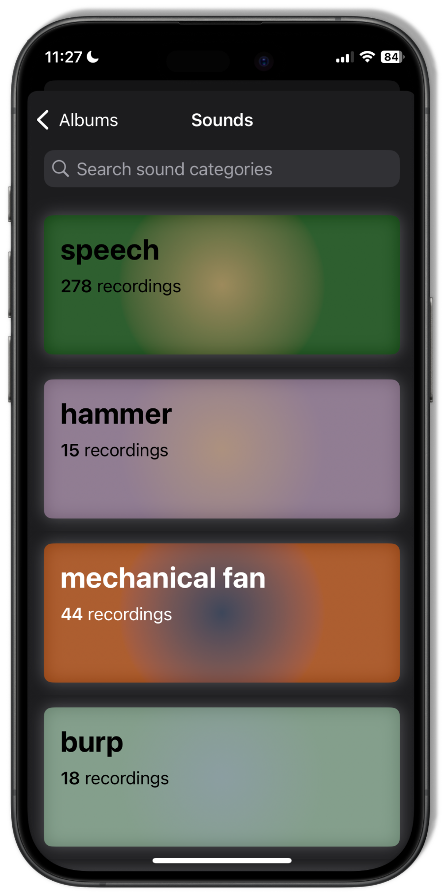 Sound Library — Browse by sound category